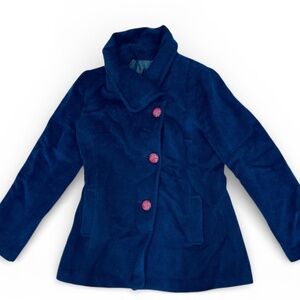 COUPS Buttoned Trench Coat Jacket navy Size S